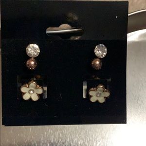 3 pair stud earrings, NWOT